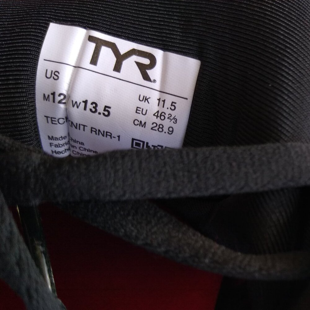 TYR Techknit RNR-1 Trainer Sneakers Black Size 12 Mens 13.5 Womens Workout Shoes - Picture 10 of 12